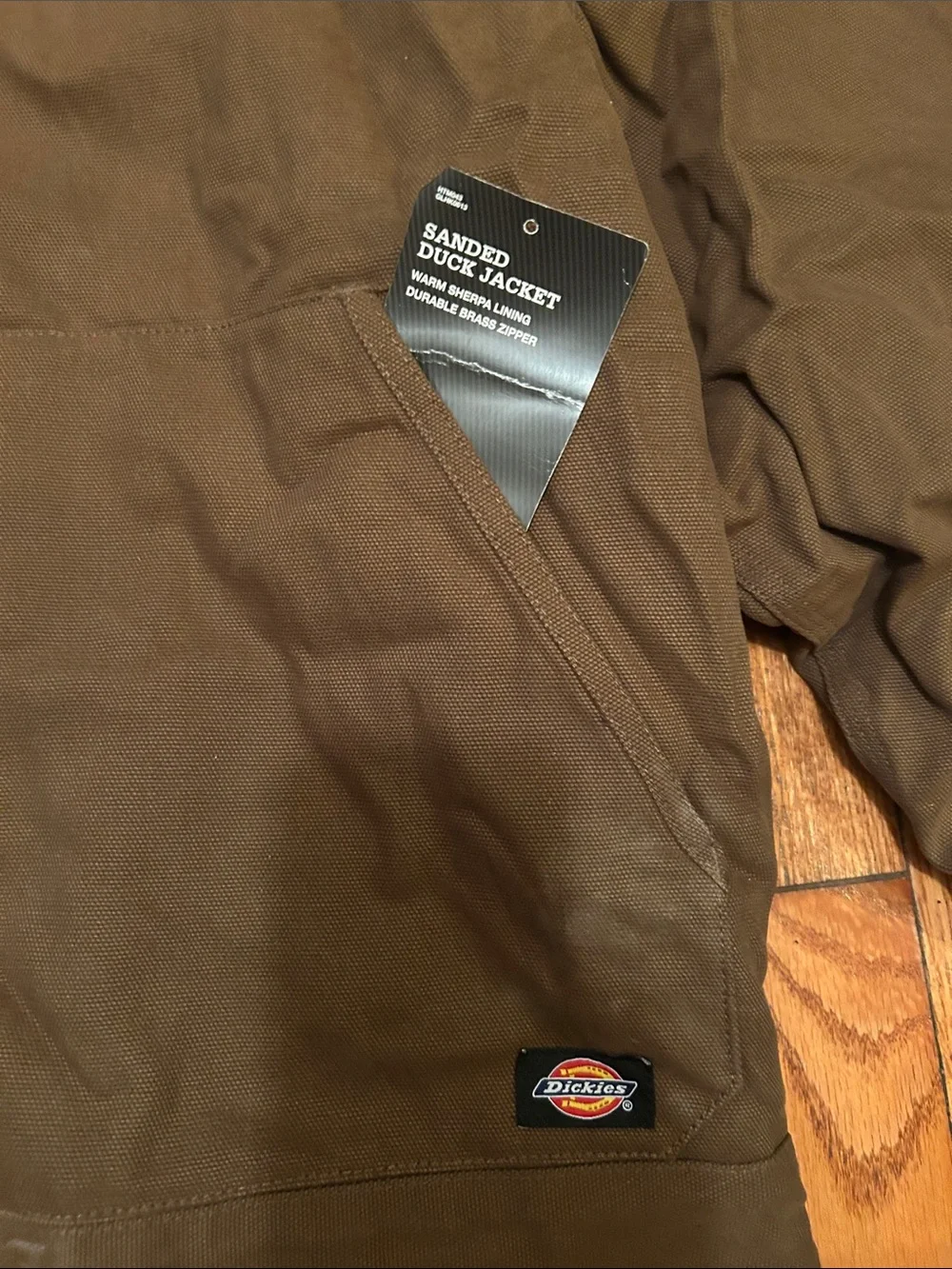 Dickies Brown Canvas Field Jacket with Dark Corduroy Collar